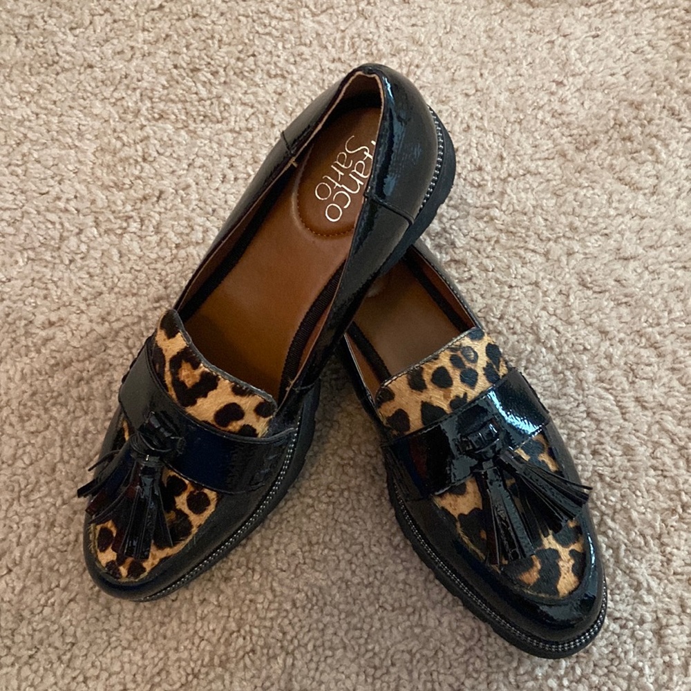 NWOT Franco Sarto Cheetah Loafers Size 8
